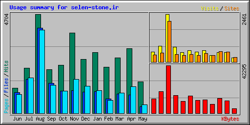 Usage summary for selen-stone.ir